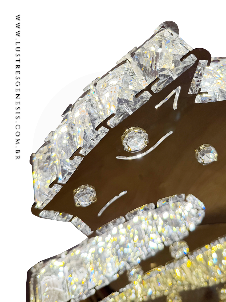 Luminária de Chão Decorativa de Cristal Pantera